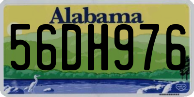 AL license plate 56DH976