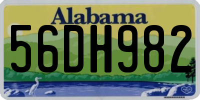 AL license plate 56DH982