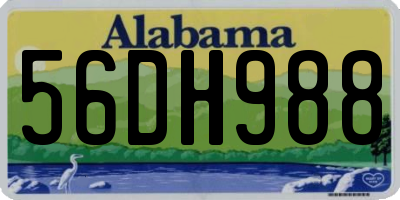 AL license plate 56DH988