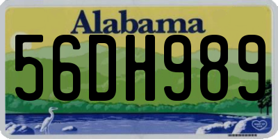 AL license plate 56DH989