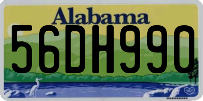 AL license plate 56DH990