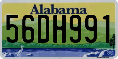 AL license plate 56DH991