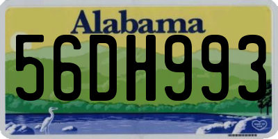 AL license plate 56DH993