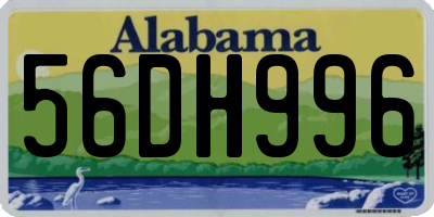 AL license plate 56DH996