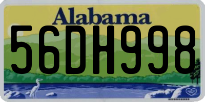AL license plate 56DH998