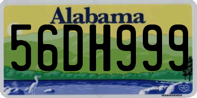 AL license plate 56DH999