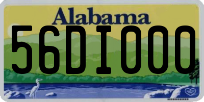 AL license plate 56DI000