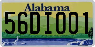 AL license plate 56DI001
