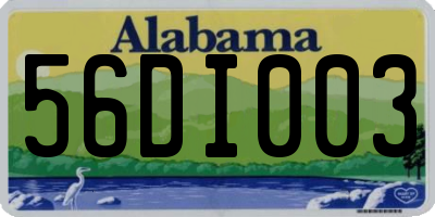 AL license plate 56DI003