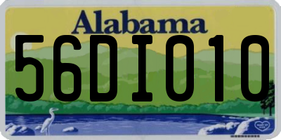AL license plate 56DI010