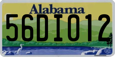 AL license plate 56DI012