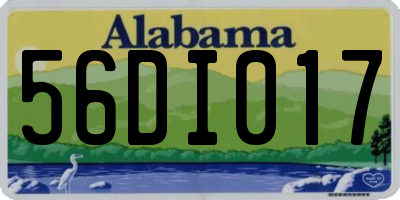 AL license plate 56DI017