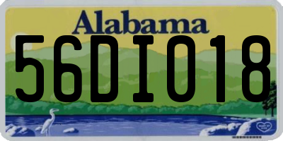 AL license plate 56DI018