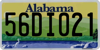 AL license plate 56DI021