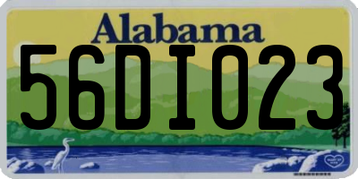 AL license plate 56DI023