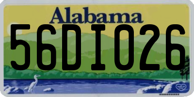 AL license plate 56DI026