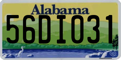 AL license plate 56DI031