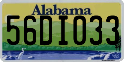 AL license plate 56DI033