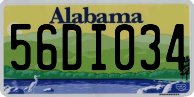 AL license plate 56DI034
