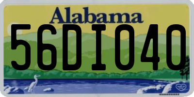 AL license plate 56DI040