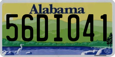AL license plate 56DI041