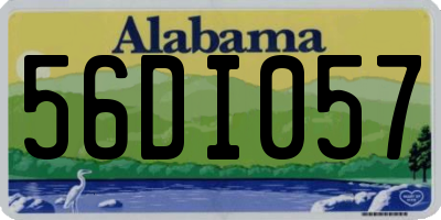 AL license plate 56DI057