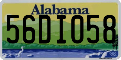 AL license plate 56DI058