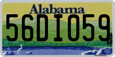 AL license plate 56DI059