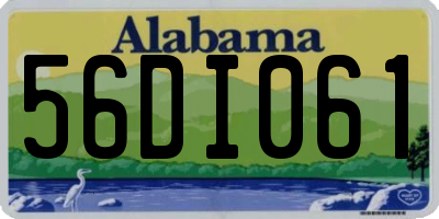 AL license plate 56DI061