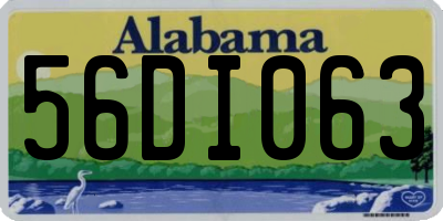 AL license plate 56DI063