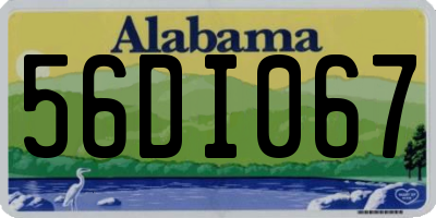 AL license plate 56DI067