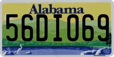 AL license plate 56DI069