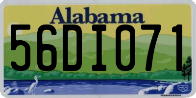 AL license plate 56DI071