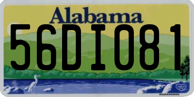 AL license plate 56DI081