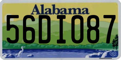AL license plate 56DI087