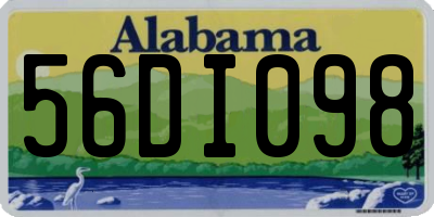 AL license plate 56DI098