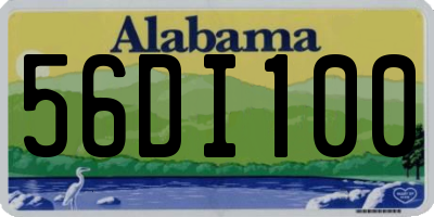 AL license plate 56DI100