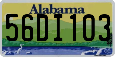 AL license plate 56DI103