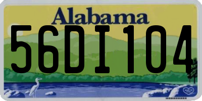 AL license plate 56DI104