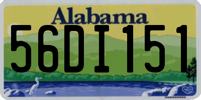 AL license plate 56DI151