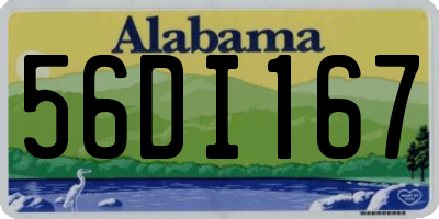AL license plate 56DI167