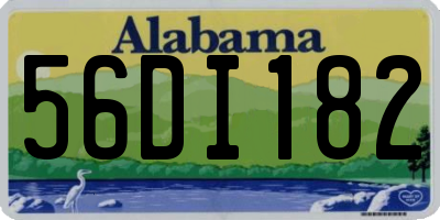 AL license plate 56DI182