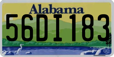 AL license plate 56DI183