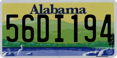 AL license plate 56DI194