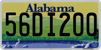AL license plate 56DI200
