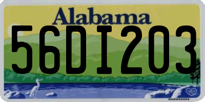 AL license plate 56DI203