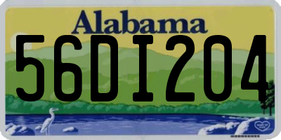 AL license plate 56DI204
