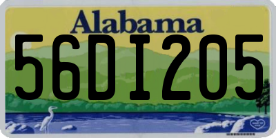 AL license plate 56DI205