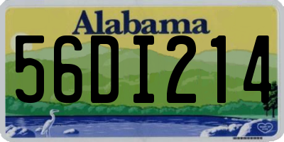 AL license plate 56DI214