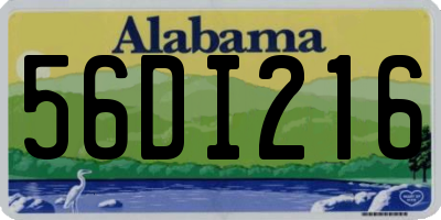 AL license plate 56DI216